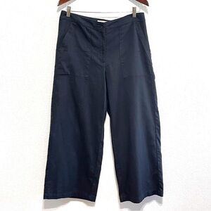 Eileen Fisher Woman 100% Organic Cotton Black Pants Size 8